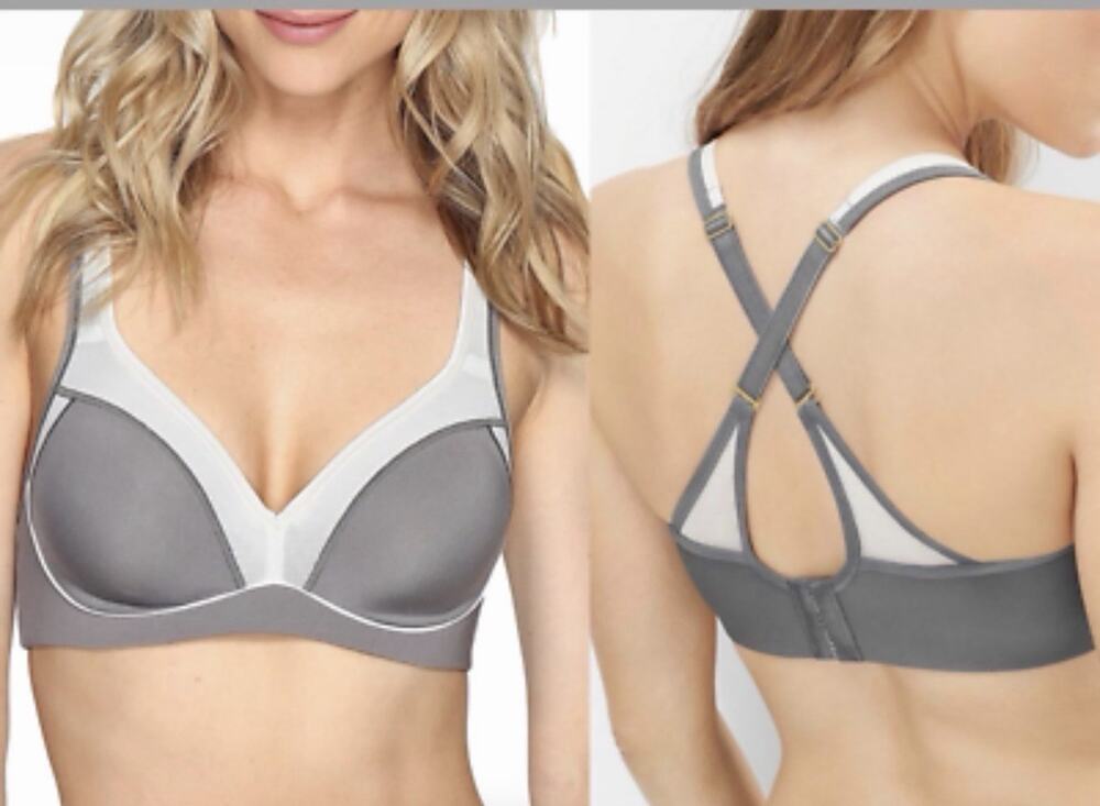Natori Bra 30D Zen Contour Convertible Sport Bra in Grey NWT